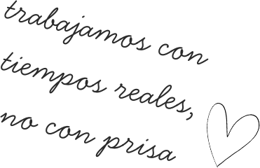trabajamos con tiempos reales, no con prisa