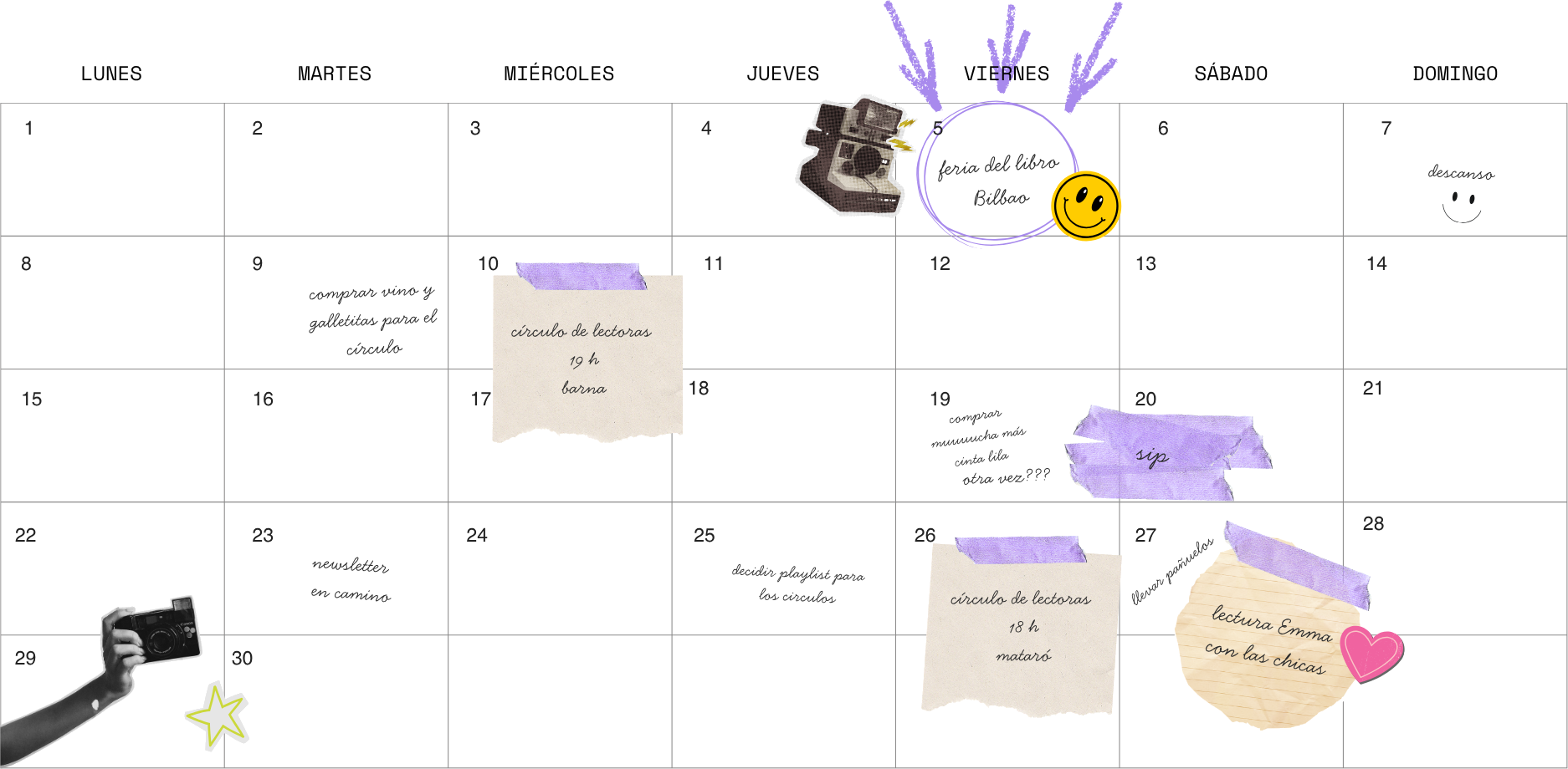 Agenda de Junio